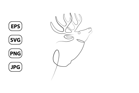 Download One Line Art Deer Graphic - Graphic Collection