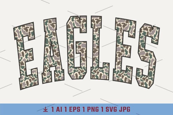 Download Camouflage School Mascot PNG Camo Eagles - Mascot Collection