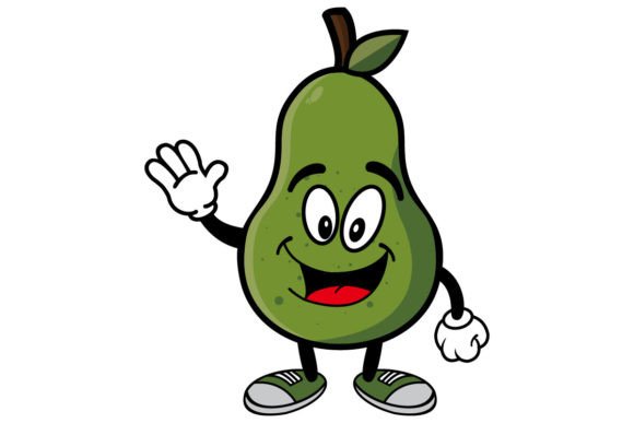 Download Smiling Avocado Cartoon Mascot Characte - Mascot Collection