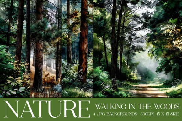 Download Walk in the Woods Nature Backgrounds, S3 - Nature Collection