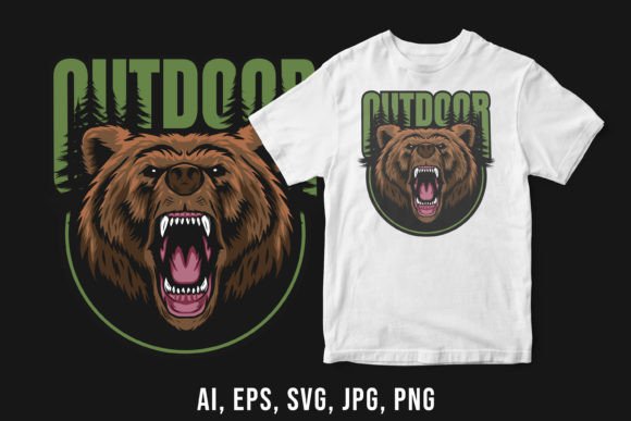 Download Outdoor Design with Bear Mascot - Mascot Collection