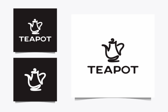 Download Teapot Logo with Line Vector Graphic - Graphic Collection