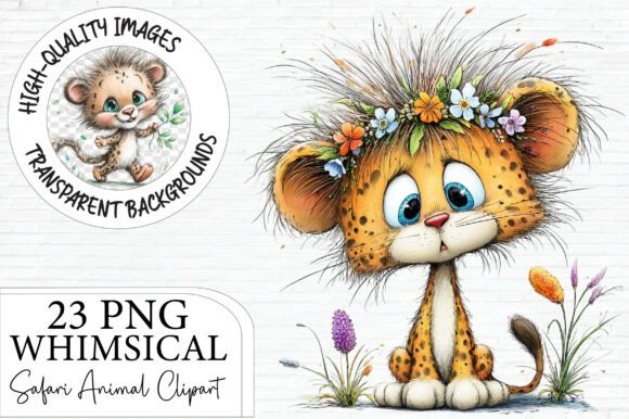 Download Whimsical Safari Animal Clipart - Premium Bundle