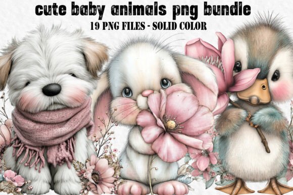 Download Cute Baby Animals Png Bundle - Animal Collection