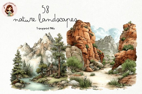 Download Watercolor Nature Landscapes PNG Clipart - Nature Collection