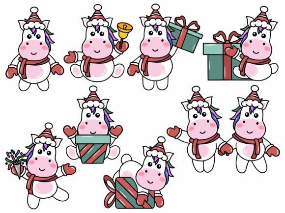 Download Christmas Unicorn Illustration - Premium Resources