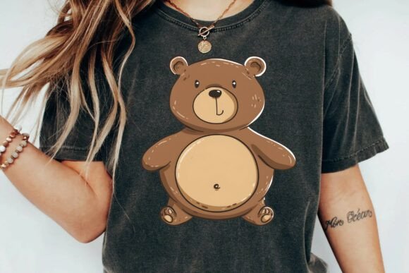 Download Cute Brown Teddy Bear Illustration Cartoon Character Clipart for Nursery Decor Png - Bear illustration Collection