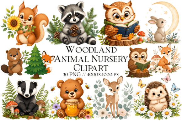 Download Woodland Animal Nursery Clipart - Premium Resources