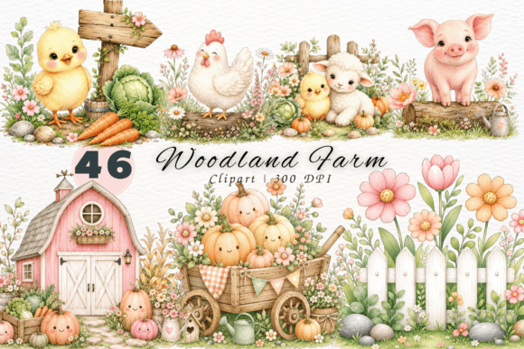 Download Farm Clipart, Woodland Farm Animals - Animal Collection