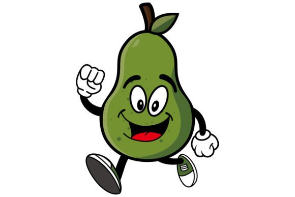Download Smiling Avocado Cartoon Mascot Character - Mascot Collection