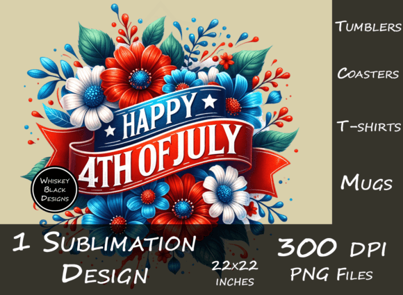 Download 4th of July Floral Banner Graphic - Graphic Collection