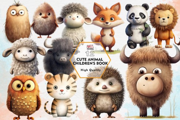 Download Cute Animal Children's Book Clipart PNG - Animal Collection