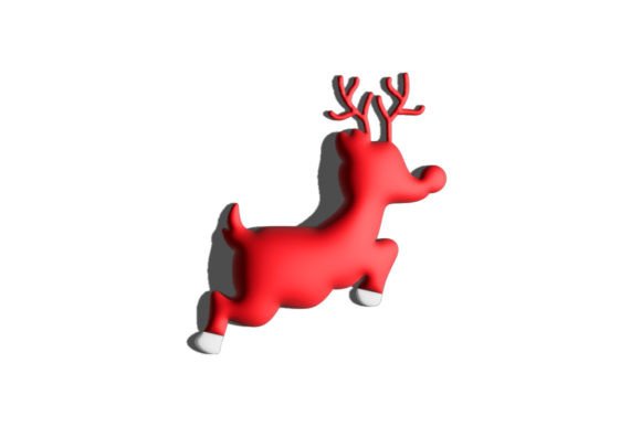 Download 3d Christmas Deer Graphic Design Vector - Graphic Collection