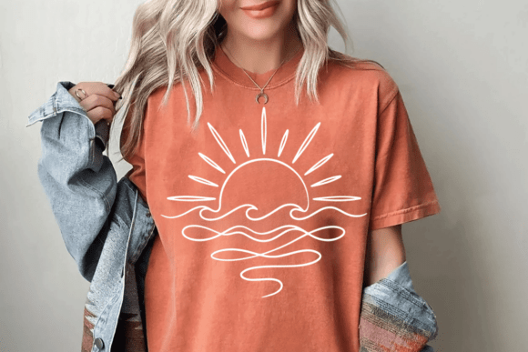 Download Boho Ocean Sun Tee, Nature Graphic Shirt - Nature Collection