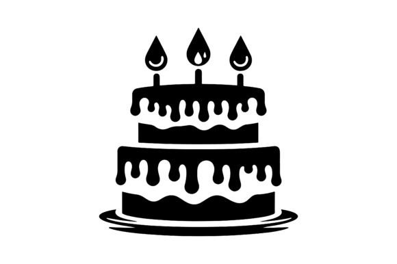 Download Birthday Cake Vector Graphic Silhouette - Graphic Collection