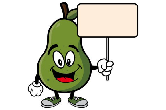 Download Smiling Avocado Cartoon Mascot Character - Mascot Collection