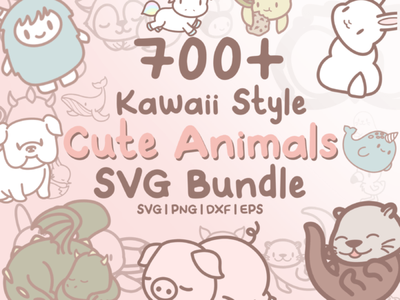 Download 700+ Kawaii Animals SVG Illustrations - Animal Collection