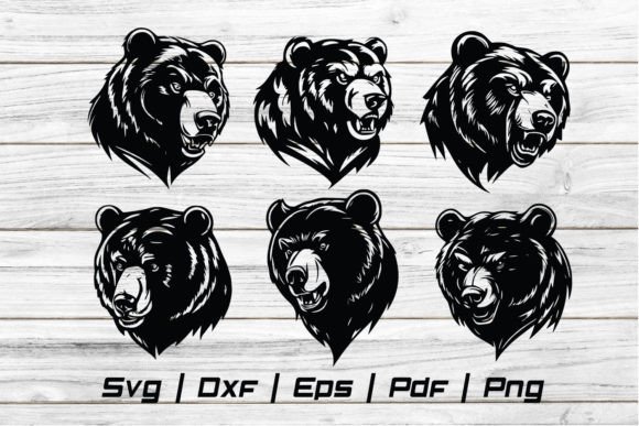 Download Bear Mascot Head Wild Svg Cut File - Mascot Collection