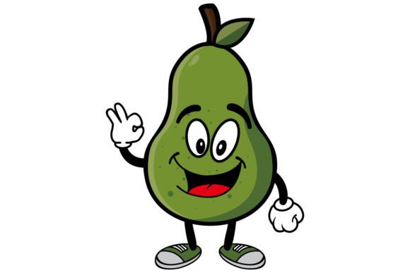 Download Smiling Avocado Cartoon Mascot Character - Mascot Collection