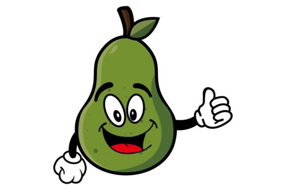 Download Smiling Avocado Cartoon Mascot Character - Mascot Collection