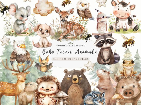 Download Boho Woodland Animal, Baby Animals Png - Animal Collection