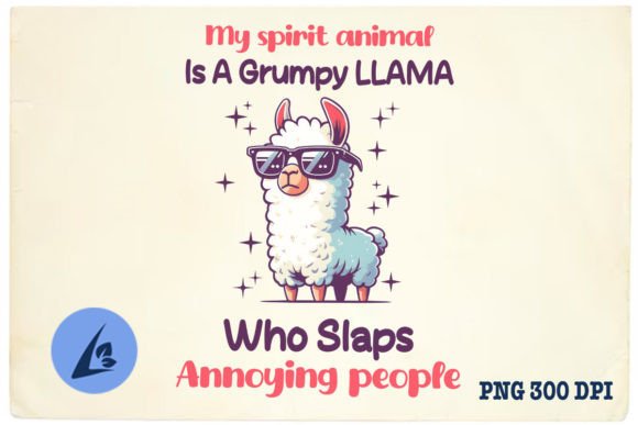 Download My Spirit Animal is a Grumpy Llama PNG - Animal Collection
