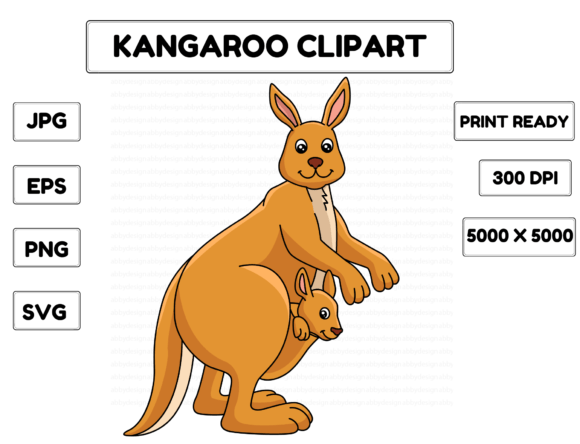 Download Kangaroo Animal Cartoon Colored Clipart - Animal Collection