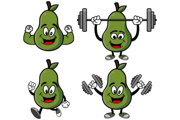 Download Smiling Avocado Cartoon Mascot Character - Mascot Collection