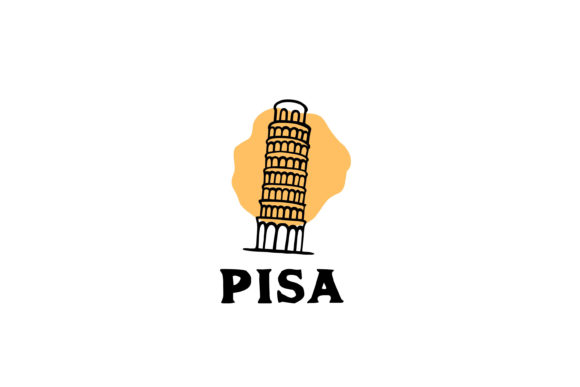 Download Vintage Hand Drawn Pisa Tower Logo - Drawn Collection