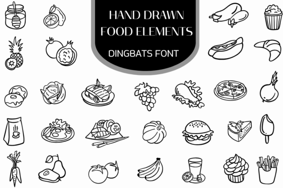Download Hand Drawn Food Elements - Drawn Collection