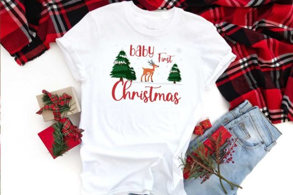 Download Baby 1st Christmas Deer Graphic - Graphic Collection