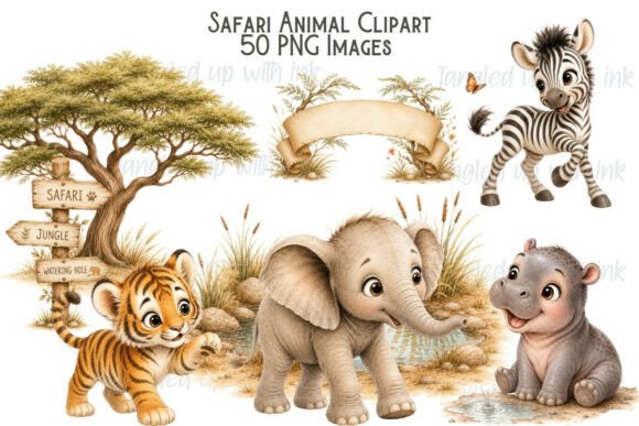 Download Safari Animal Clipart Bundle - Animal Collection