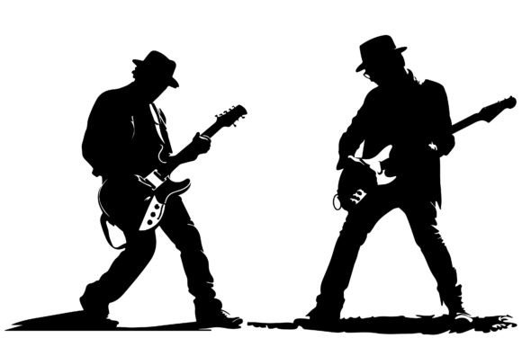 Download Guitar Player Silhouette Vector Graphic - Graphic Collection