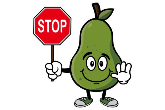 Download Smiling Avocado Cartoon Mascot Character - Mascot Collection