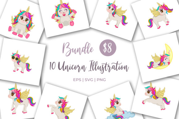 Download Unicorn Illustration Bundle - Premium Bundle
