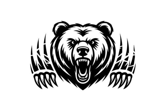 Download Angry Bear Head SVG – Bear Mascot SVG – - Mascot Collection