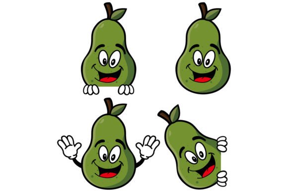 Download Smiling Avocado Cartoon Mascot Character - Mascot Collection