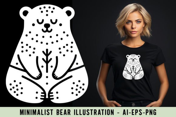 Download Minimalist Bear Illustration - Bear illustration Collection