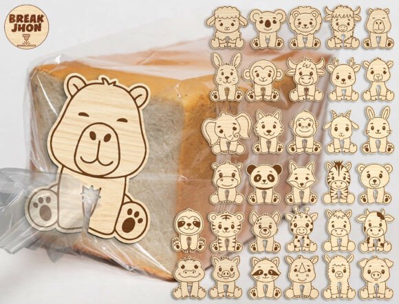 Download Cute Animal Bread Clip SVG Bundle - Premium Resources