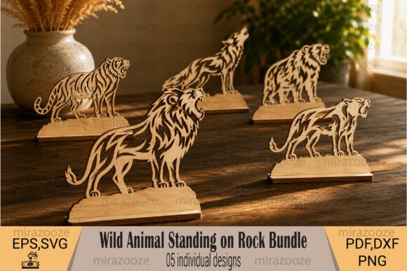 Download Wild Animal Rock Stand SVG Bundle - Animal Collection