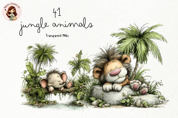 Download Cute Jungle Animals PNG Clipart - Animal Collection