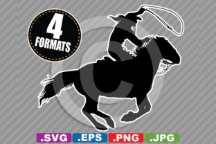 Download Female Rodeo Calf Roping Silhouette - Calf Collection